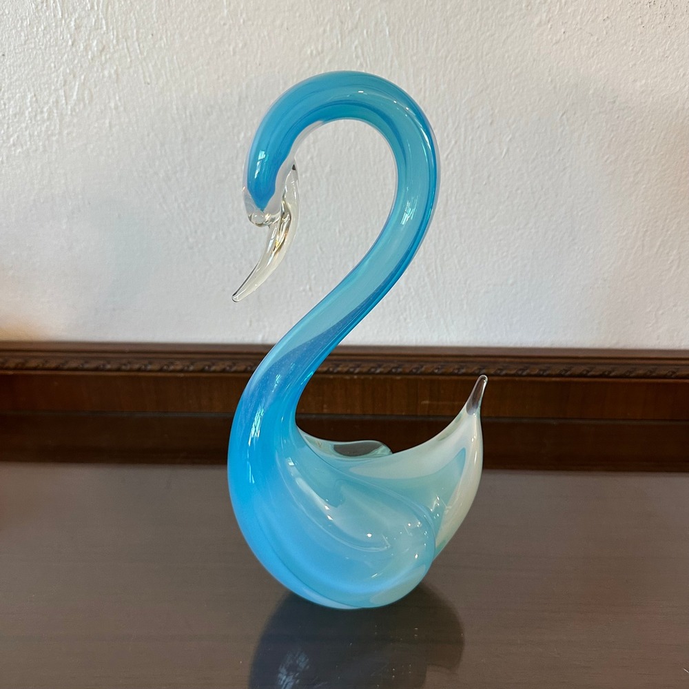 Archimede Seguso Murano Italy‎ Sequso Vetri Arte Swan Glass Sculpture 12''